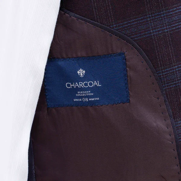 2 PIECE SUIT SLIM FIT MAROON CHECK