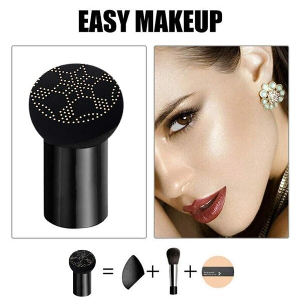 SUNISA Waterproof Mushroom Head Air Cushion Foundation – BB & CC Cream With Moisturizing Liquid Base And Sponge Applicator - Image 3